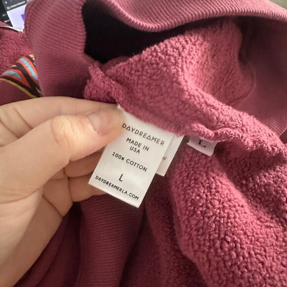 Daydreamer Def Leppard Too Late For Love Pullover Hoodie Pink Size Large - Picture 2 of 7